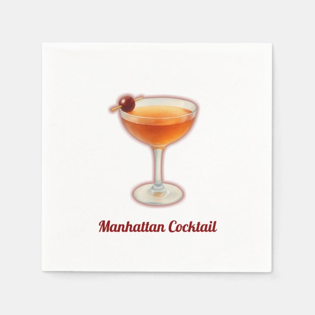 Manhattan Cocktail Pappersservett (Framsidan)