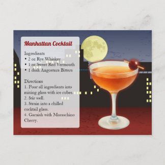 Manhattan Cocktail Recept Vykort