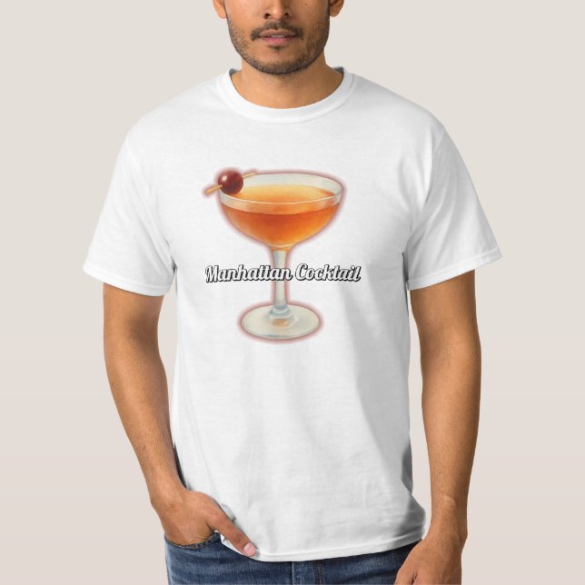 Manhattan Cocktail T Shirt (Framsida)