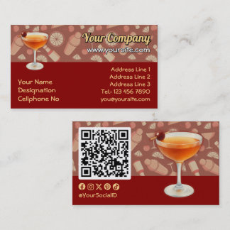 Manhattan Cocktail Visitkort