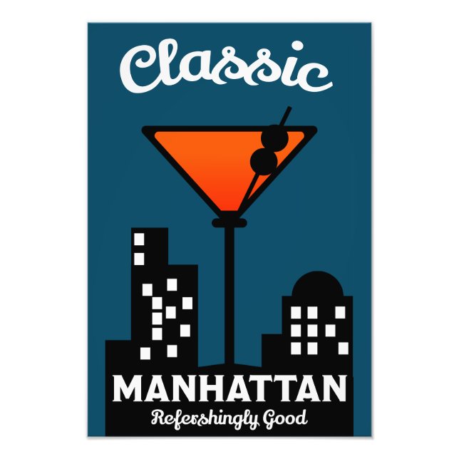 Manhattan Cocktail Wall Art Fototryck (Framsidan)