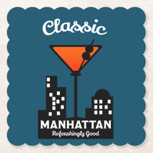 Manhattan Cocktail Wall Art Underlägg Papper