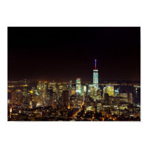 Manhattan efter mörkrets inbrott – New York Panora