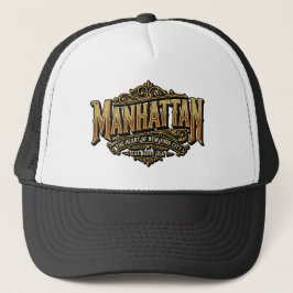 Manhattan Est 1624 Hjärtat Av New York City Vintag Keps