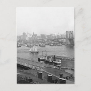 Manhattan från Brooklyn 1905 Vykort