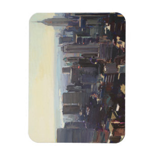 Manhattan från Rockefelleren som bygger 2012 Magnet