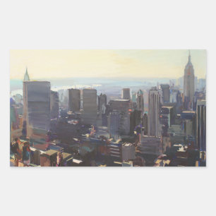Manhattan från Rockefelleren som bygger 2012 Rektangulärt Klistermärke