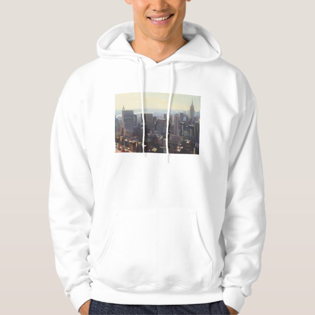 Manhattan från Rockefelleren som bygger 2012 Sweatshirt Med Luva (Framsida)