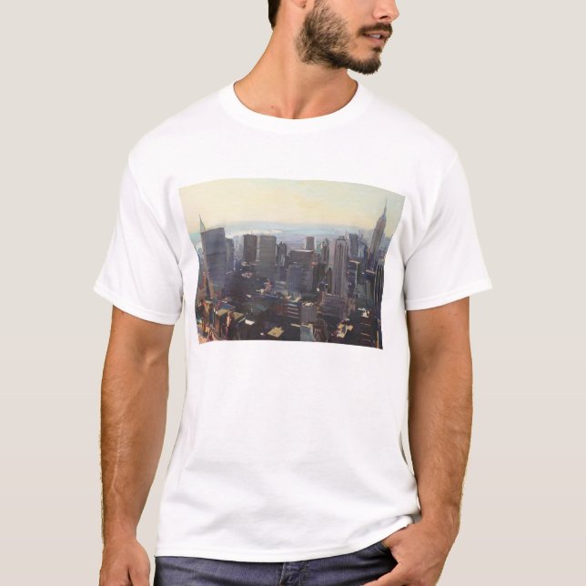 Manhattan från Rockefelleren som bygger 2012 T-shirt (Framsida)