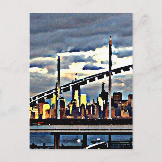 Manhattan från Staten Island CricketDiane Saker Vykort (Framsida)