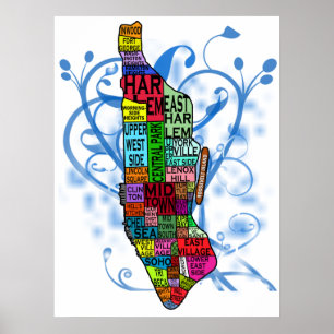 Manhattan grannskaptryck poster