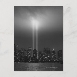 Manhattan horisont med 9/11, New York City Vykort