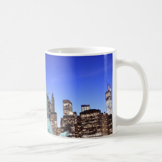 Manhattan horisont och frihetsgudinnan kaffemugg (Höger)