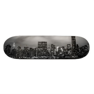 Manhattan horisont på natten mini skateboard bräda 18,7 cm