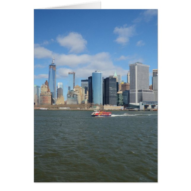 Manhattan i avstånd. hälsningskort (Framsidan)