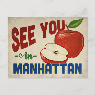 Manhattan Kansas Apple - Vintage resor Vykort