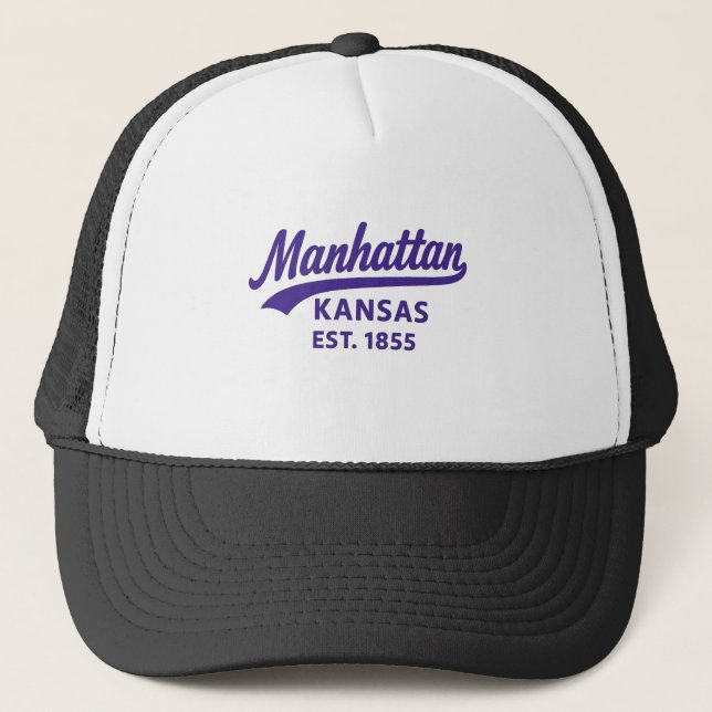 Manhattan Kansas Est. 1855 | Retro College Town Keps (Framsida)