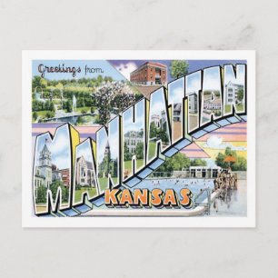 Manhattan Kansas Travel America City Vykort