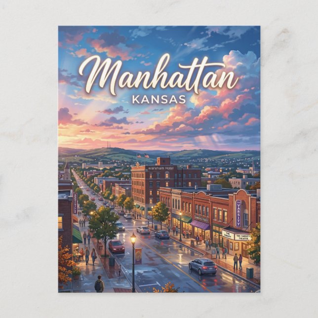 Manhattan Kansas Vykort (Framsida)