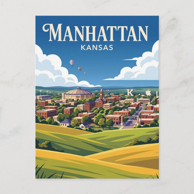 Manhattan Kansas Vykort (Framsida)