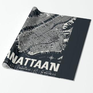 Manhattan Karta Illustration Presentpapper