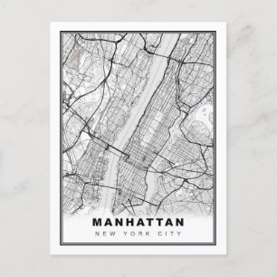 Manhattan Karta Vykort
