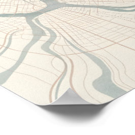 Manhattan Map Wall Art Poster Minimalist New York