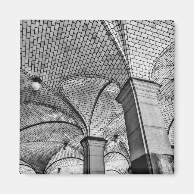 Manhattan Municipal Byggnad South Arcade Magnet (Framsidan)