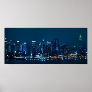 Manhattan nattpanorama poster