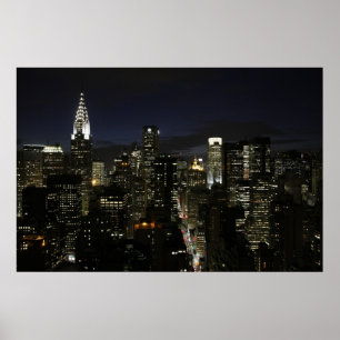 Manhattan nattpanorama poster