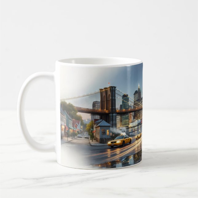 Manhattan Nattvandrare Broadway Lights Mugg (Vänster)