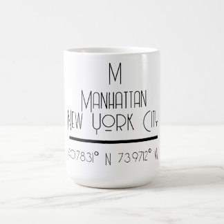 Manhattan New York City Coordinates Kaffemugg