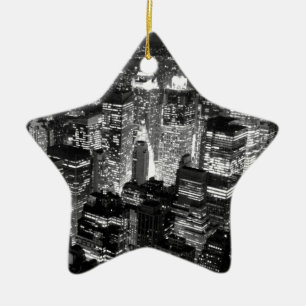 Manhattan New York City Julgransprydnad Keramik