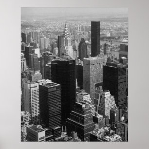 Manhattan New York City med Chrysler byggnad Poster