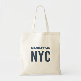Manhattan New York City Områden Toteväska Tygkasse