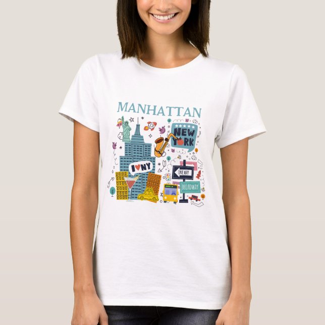Manhattan New York City T-Shirt (Framsida)