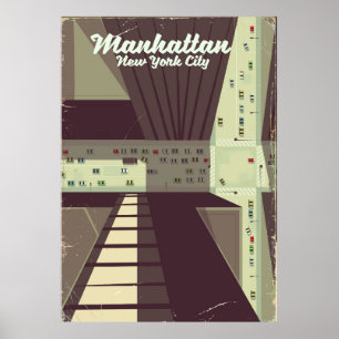 Manhattan New York City Travel-affisch. Poster