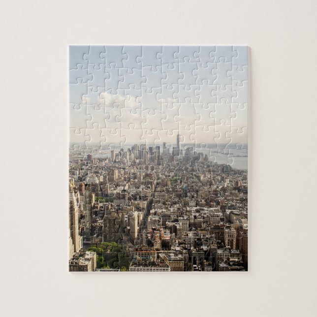 Manhattan New York Flygbild Pussel (Vertikal)