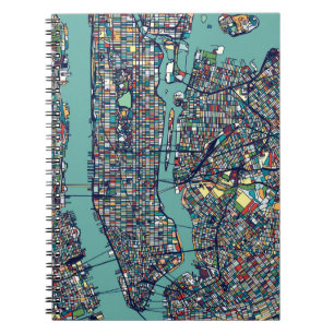 Manhattan New York karta Anteckningsbok