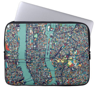 Manhattan New York karta Laptop Fodral