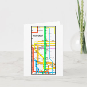 Manhattan New York Nyc Subway Karta Retro Rail Tra Kort