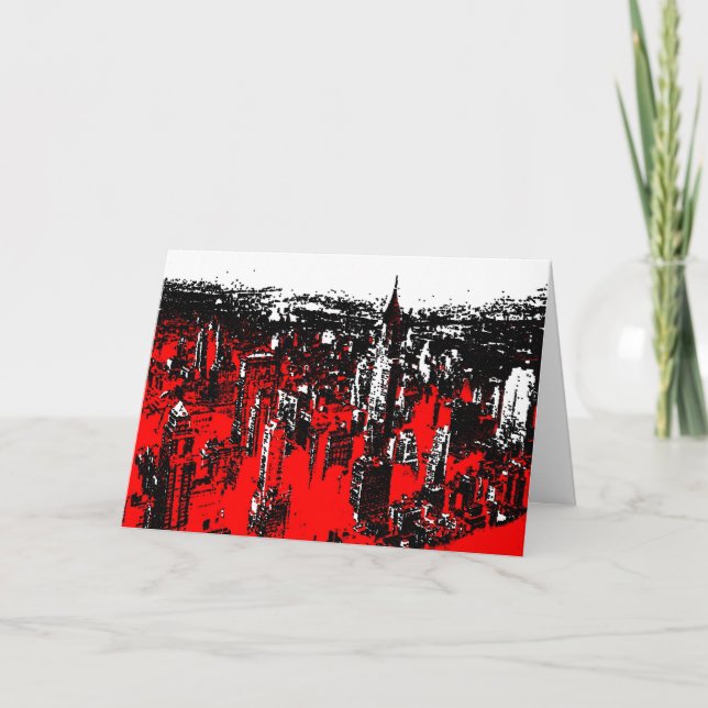 Manhattan New York Pop Art Modern Kort (Framsida)