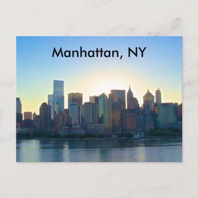 Manhattan New York Postcard Vykort (Framsida)