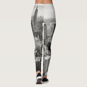 Manhattan New York (svart- & vitpanoramat) Leggings