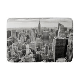 Manhattan, New York (svartvit panorama) Badrumsmatta