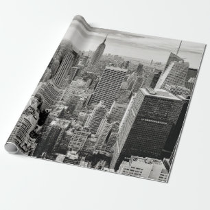 Manhattan, New York (svartvit panorama) Presentpapper