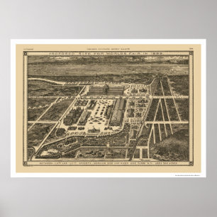 Manhattan New York Worlds Fair Karta 1883 Poster