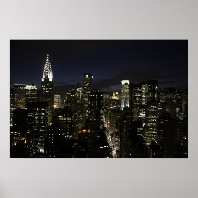 Manhattan night panorama poster (Framsidan)