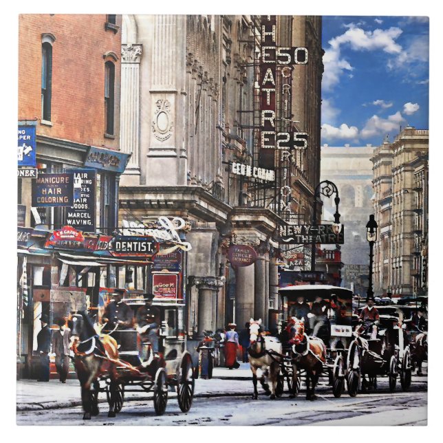 Manhattan NY – Long Acre Square New York c1905 Kakelplatta (Framsidan)