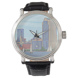 Manhattan NY - Tre båtar av Manhattan Skyline Armbandsur